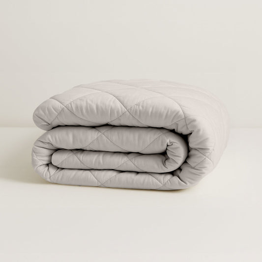 Bettdecke Ohne Bezug Matt Satin Offwhite (220 cm Länge)