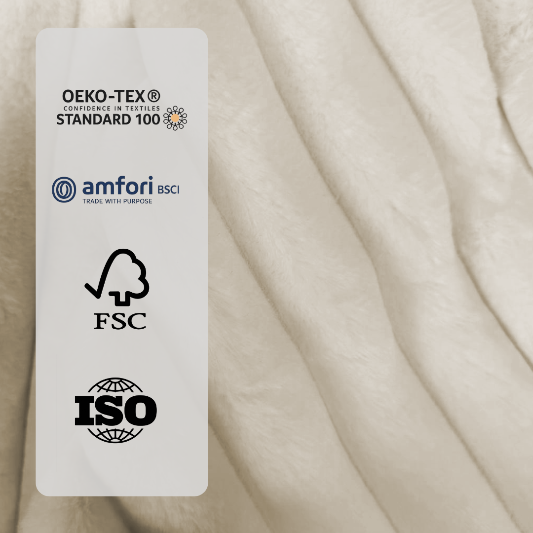 Bettdecke Ohne Bezug Teddy Chunky Rib™ Cappuccino White