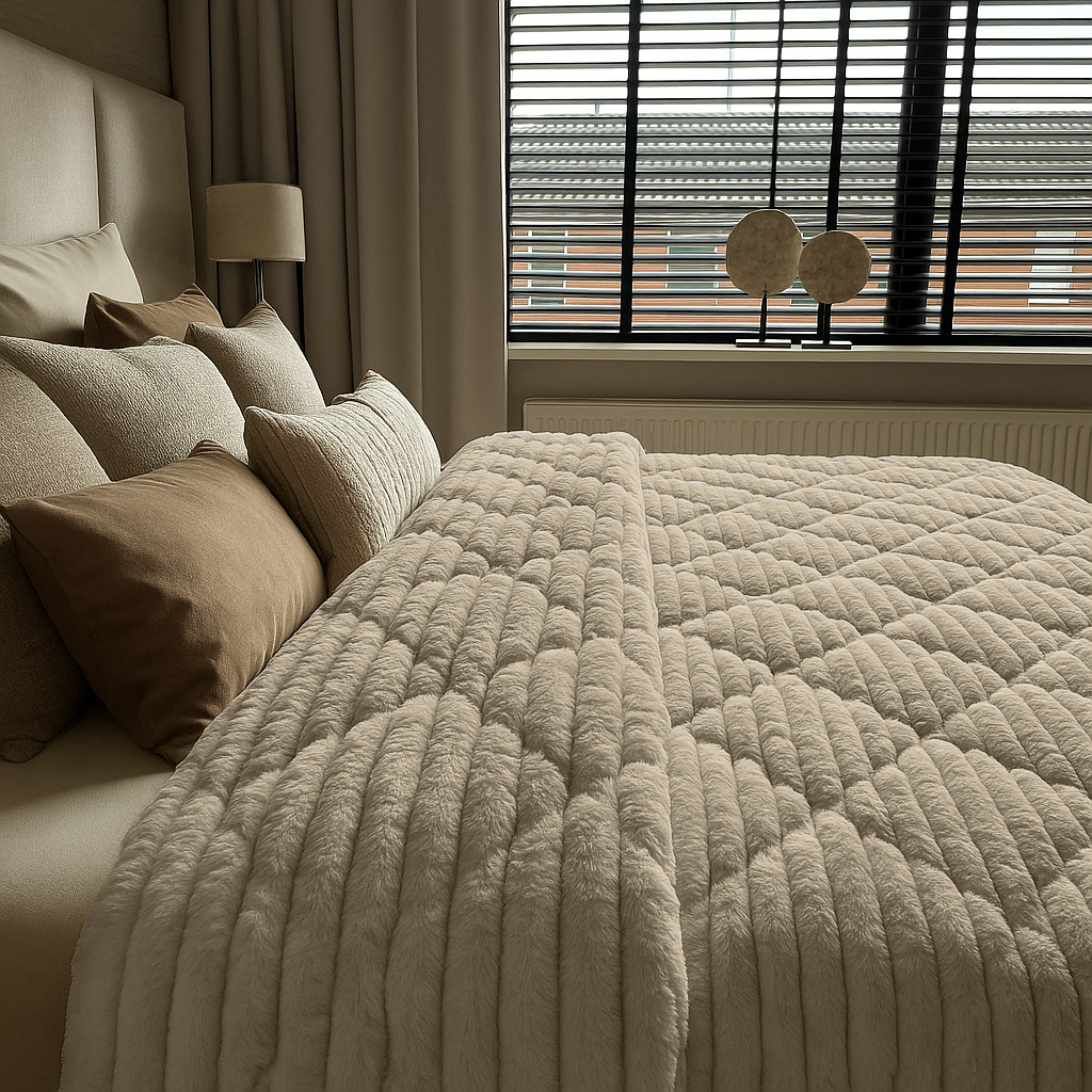 Bettdecke Ohne Bezug Teddy Chunky Rib™ Sand