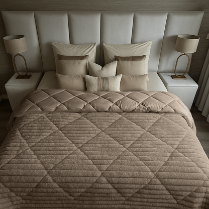 Bettdecke Ohne Bezug Teddy Chunky Rib™ Iced Coffee Taupe