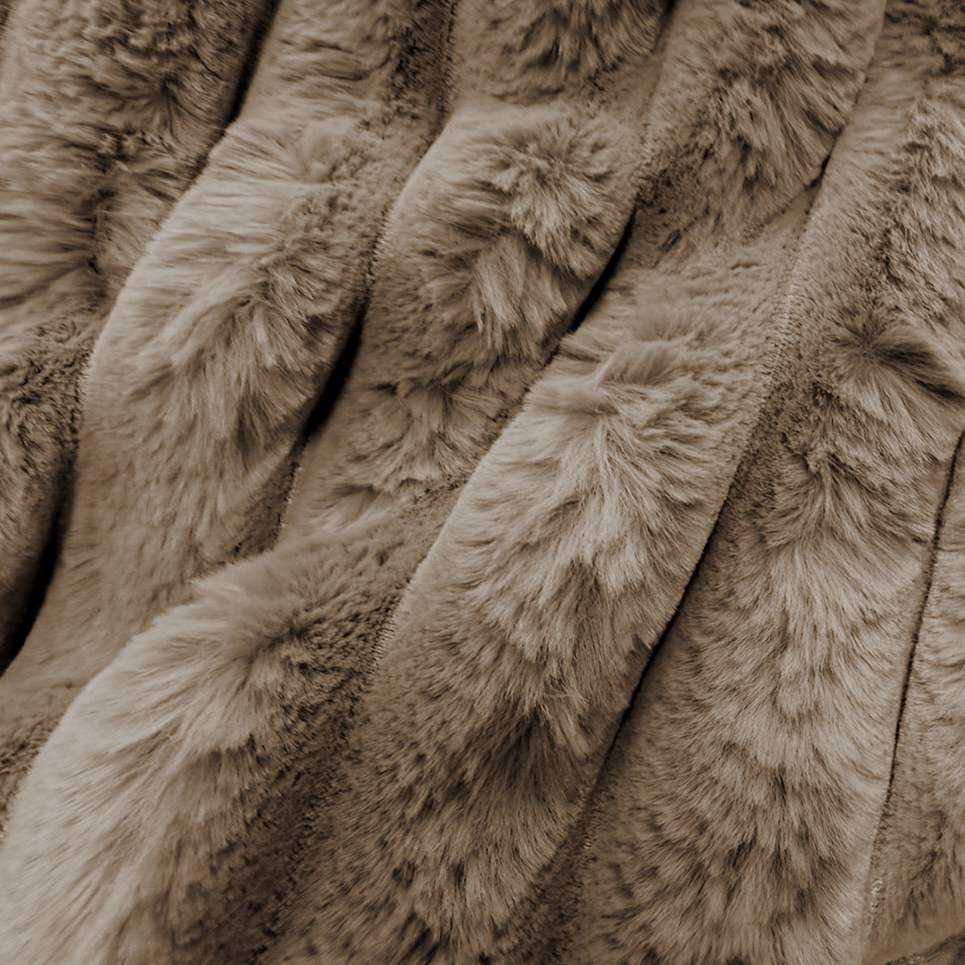 Teddy Chunky Rib™ Kissenbezüge Iced Coffee Taupe 60x70cm 2er-Pack