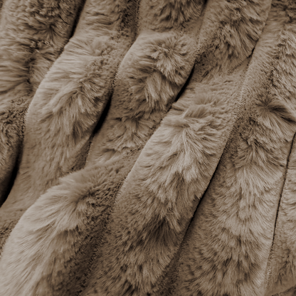 Teddy Chunky Rib™ Kissenbezüge Iced Coffee Taupe 60x70cm 2er-Pack