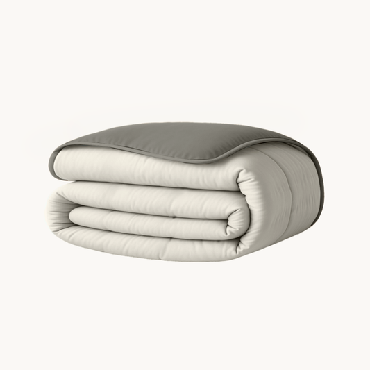 Bettdecke ohne Bezug Mat Satin™ Creme/Kaki Taupe