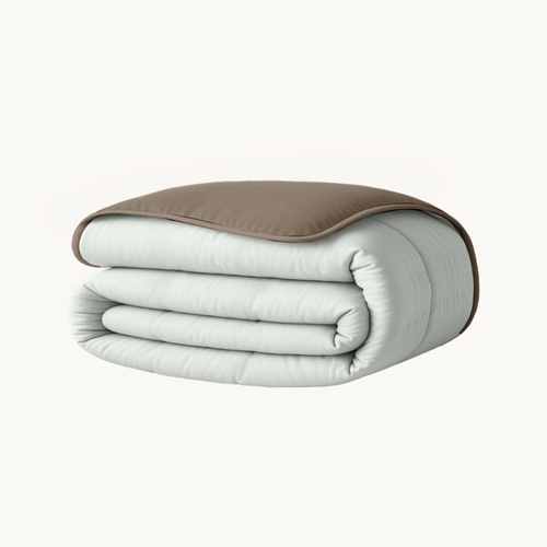 Bettdecke ohne Bezug Mat Satin™ Taupe / Grau