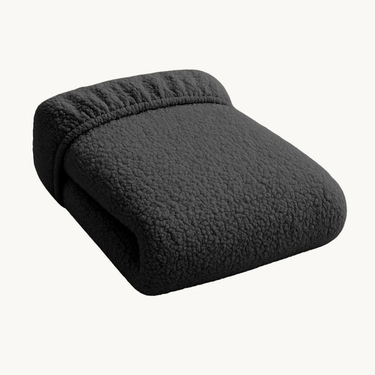Matratzen-Spannbettlaken Teddy – Jet Black