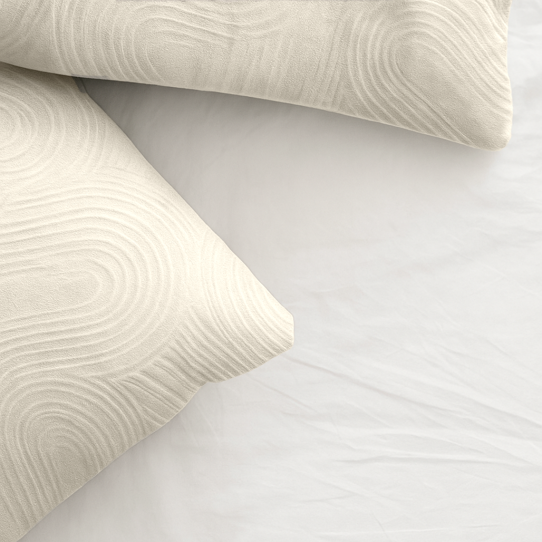 Kissenbezüge Velvet Japandi Pearl White 60x70 cm – 2er-Pack