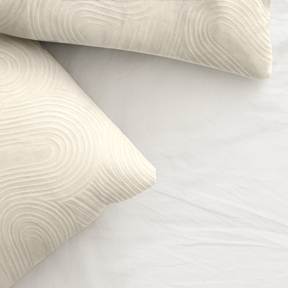 Kissenbezüge Velvet Japandi Pearl White 60x70 cm – 2er-Pack