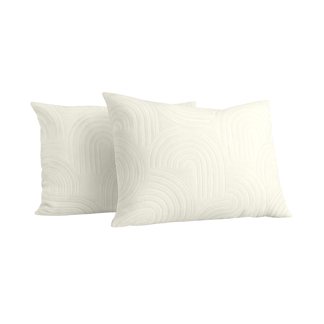 Kissenbezüge Velvet Japandi Pearl White 60x70 cm – 2er-Pack