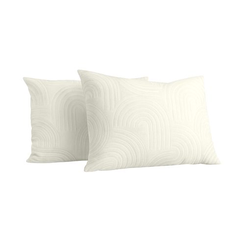 Kissenbezüge Velvet Japandi Pearl White 60x70 cm – 2er-Pack