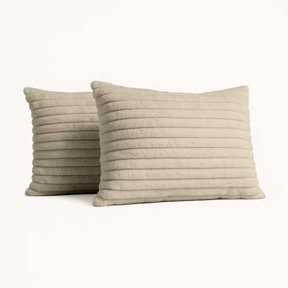 Teddy Chunky Rib™ Kissenbezüge Sand 60x70cm 2er-Pack