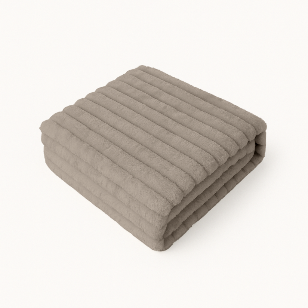 Teddy Chunky Rib™ Kissenbezüge Iced Coffee Taupe 60x70cm 2er-Pack