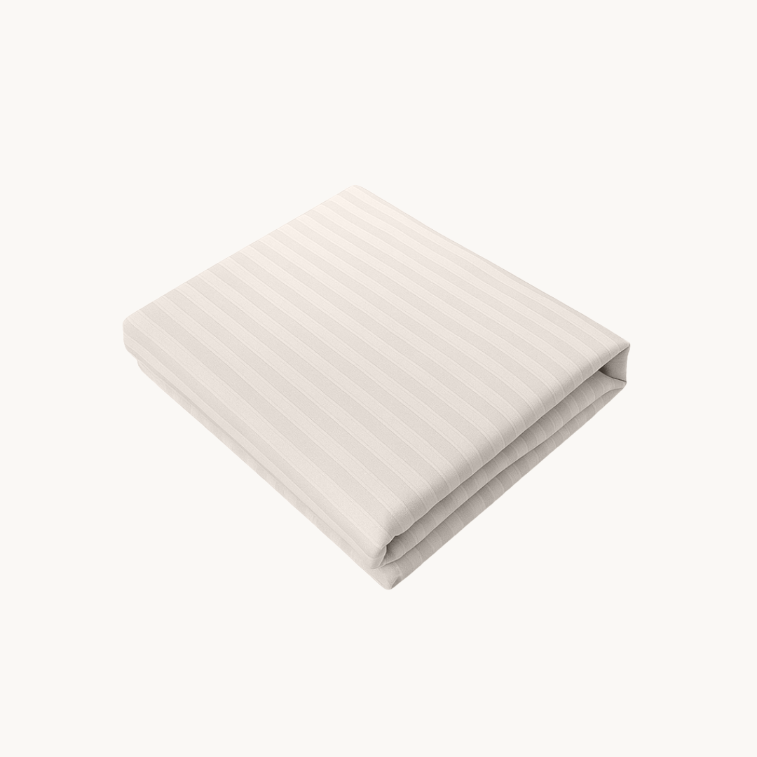 Hotel Stripe Satin Offwhite Kissenbezüge 60x70cm 2er-Pack