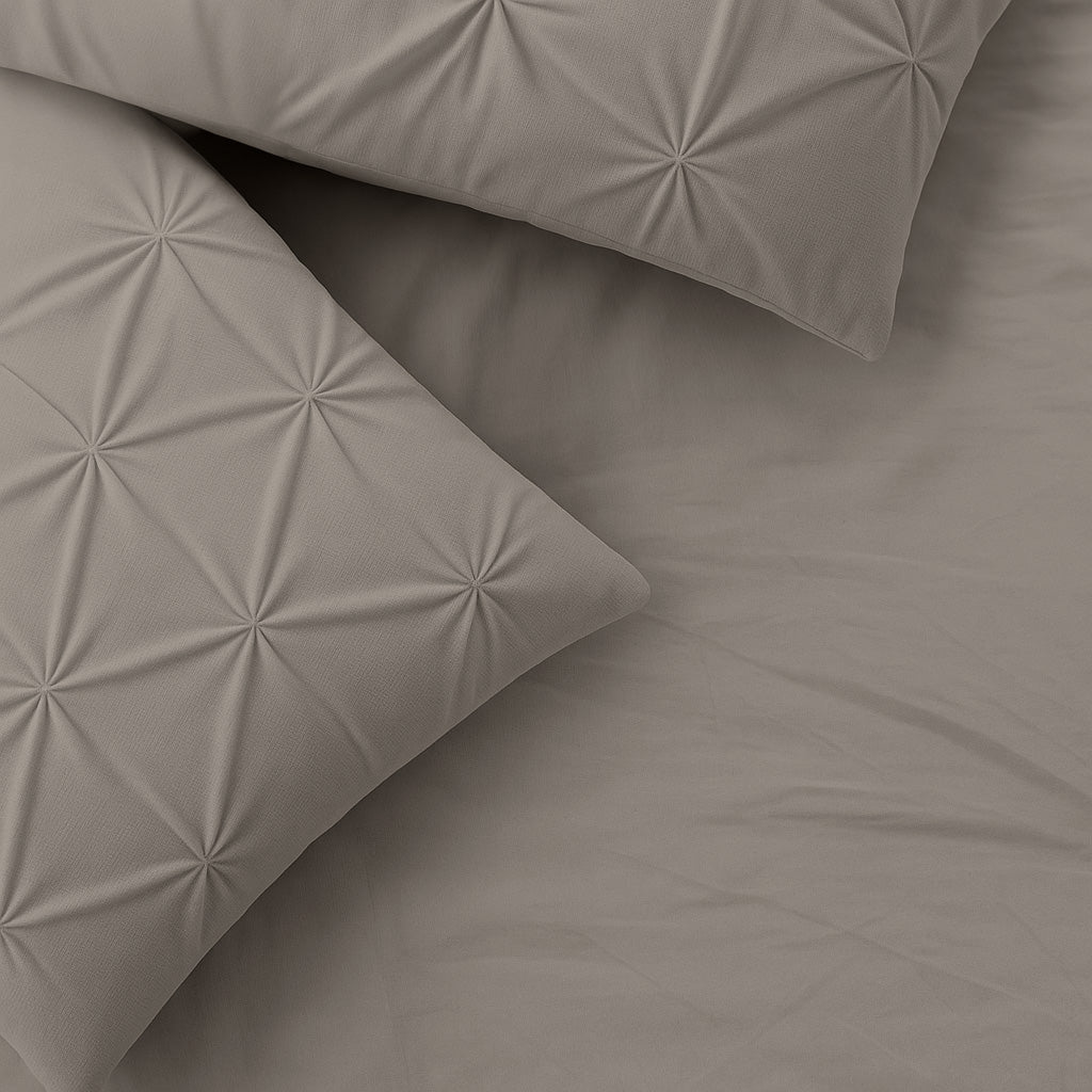Kissenbezüge Matte Satin Diamond Taupe 60x70 cm 2er-Pack