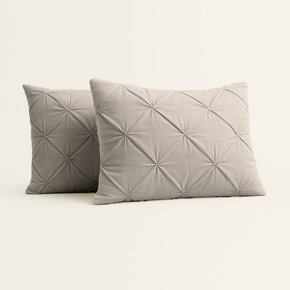 Kissenbezüge Matte Satin Diamond Taupe 60x70 cm 2er-Pack