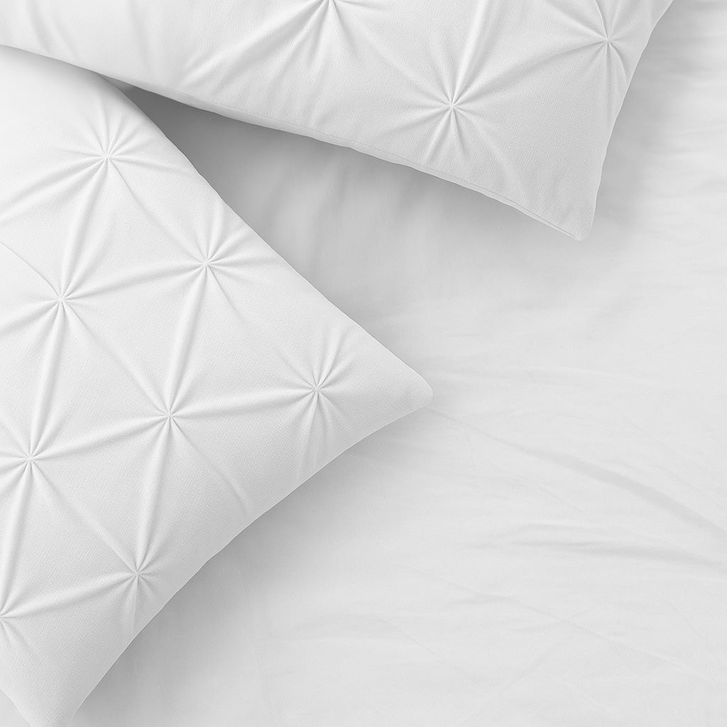 Kissenbezüge Matte Satin Diamond Pearl White 60x70 cm 2er-Pack