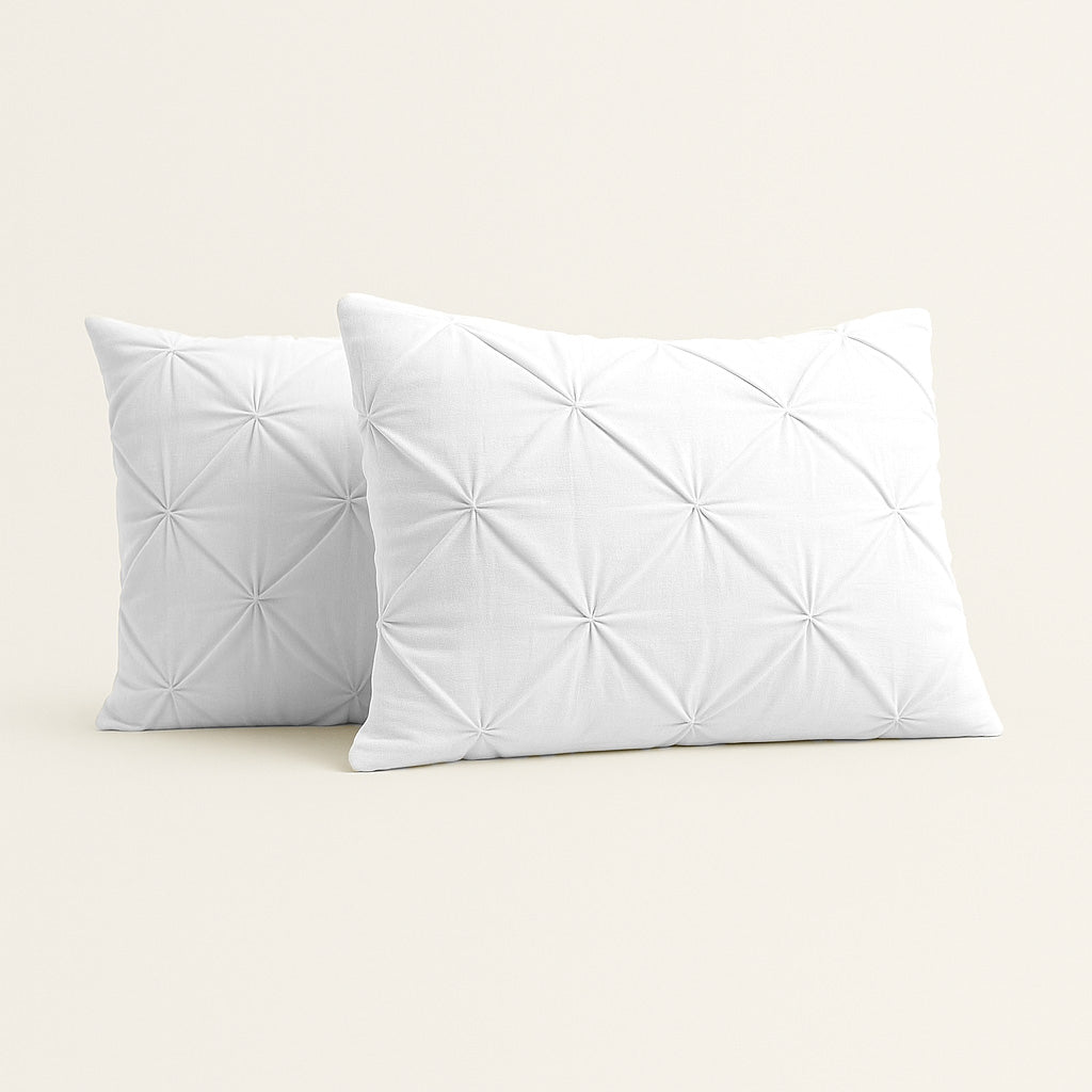 Kissenbezüge Matte Satin Diamond Pearl White 60x70 cm 2er-Pack