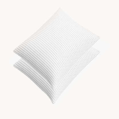 Waffel Kissenbezüge Weiß 60x70 cm 2er-Pack