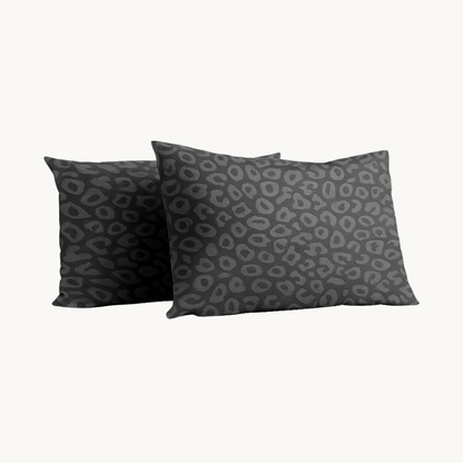 Velvet Panther Skin Kissenbezüge Dunkelgrau 60x70 cm 2er-Pack