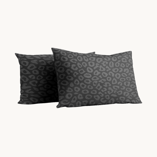 Velvet Panther Skin Kissenbezüge Dunkelgrau 60x70 cm 2er-Pack