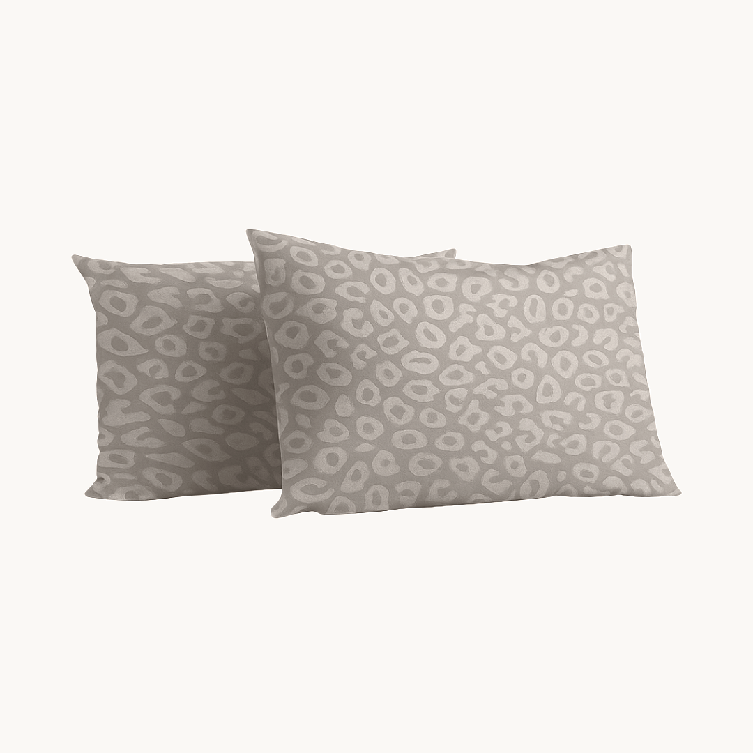 Velvet Panther Skin Kissenbezüge Taupe 60x70 cm 2er-Pack