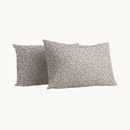 Velvet Panther Skin Kissenbezüge Taupe 60x70 cm 2er-Pack