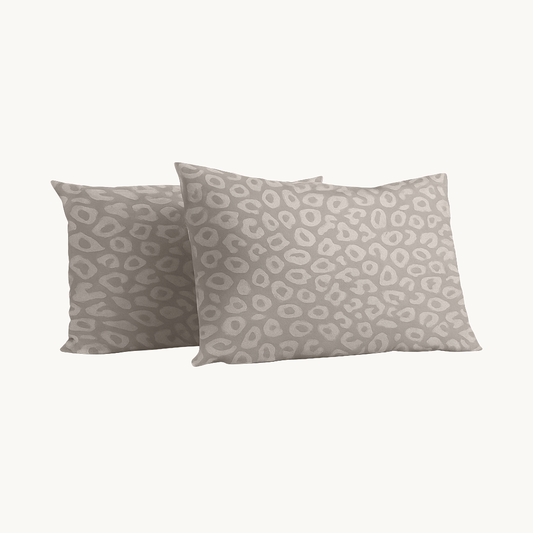 Velvet Panther Skin Kissenbezüge Taupe 60x70 cm 2er-Pack