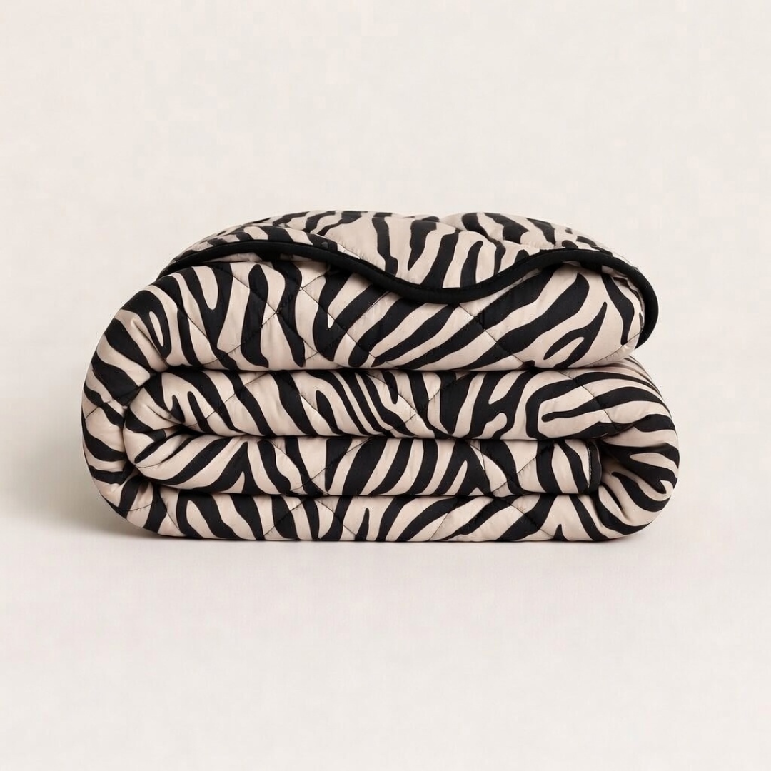 Bettdecke Ohne Bezug Matt-Satin Tiger Black Gold