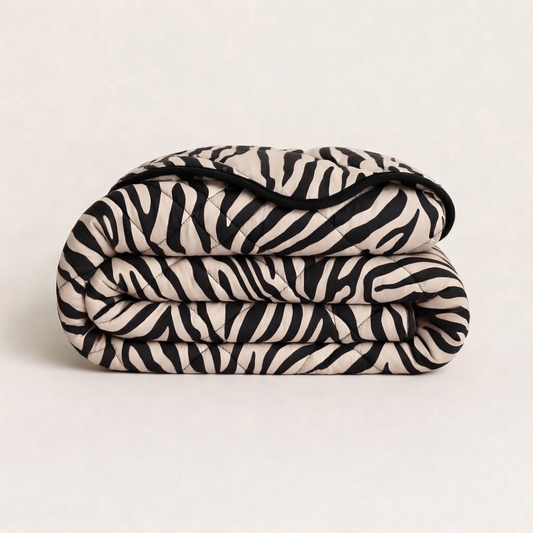 Bettdecke Ohne Bezug Matt-Satin Tiger Black Gold