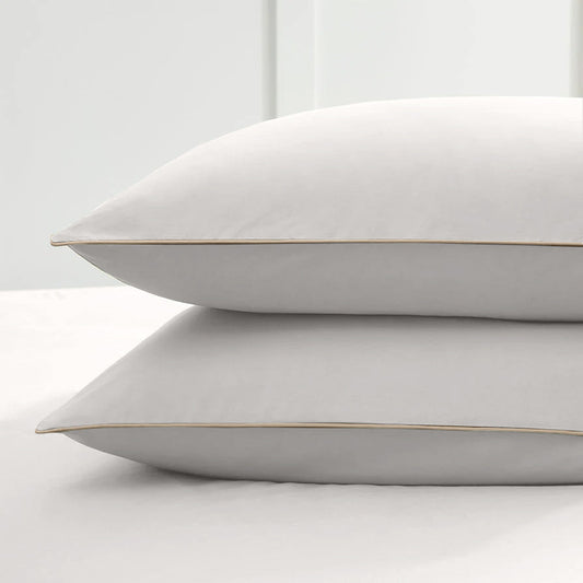 Kussenslopen  ClimaPercal™   Pearl White (taupe bies) 60x70 cm  2-pack
