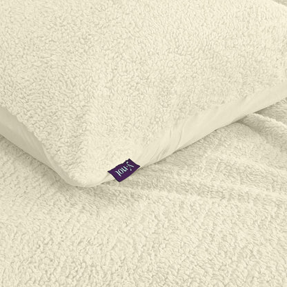 Teddy-Kissenbezüge – Cappuccino White