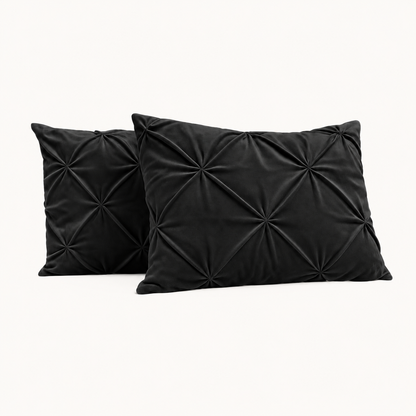 Velvet Diamond Kissenbezüge Schwarz 60x70 cm 2er-Pack