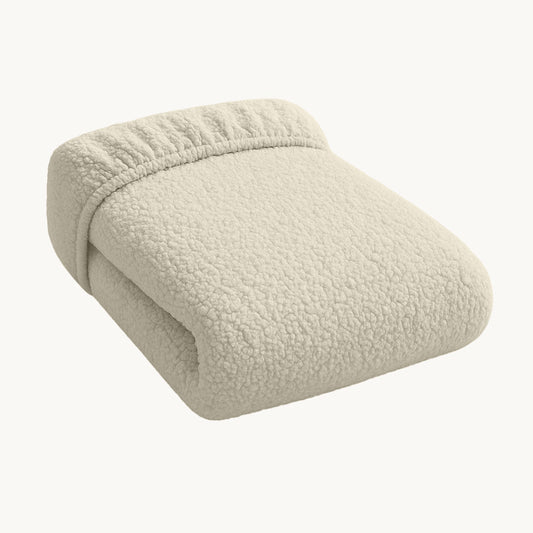 Matratzen-Spannbettlaken Teddy – Cappuccino White