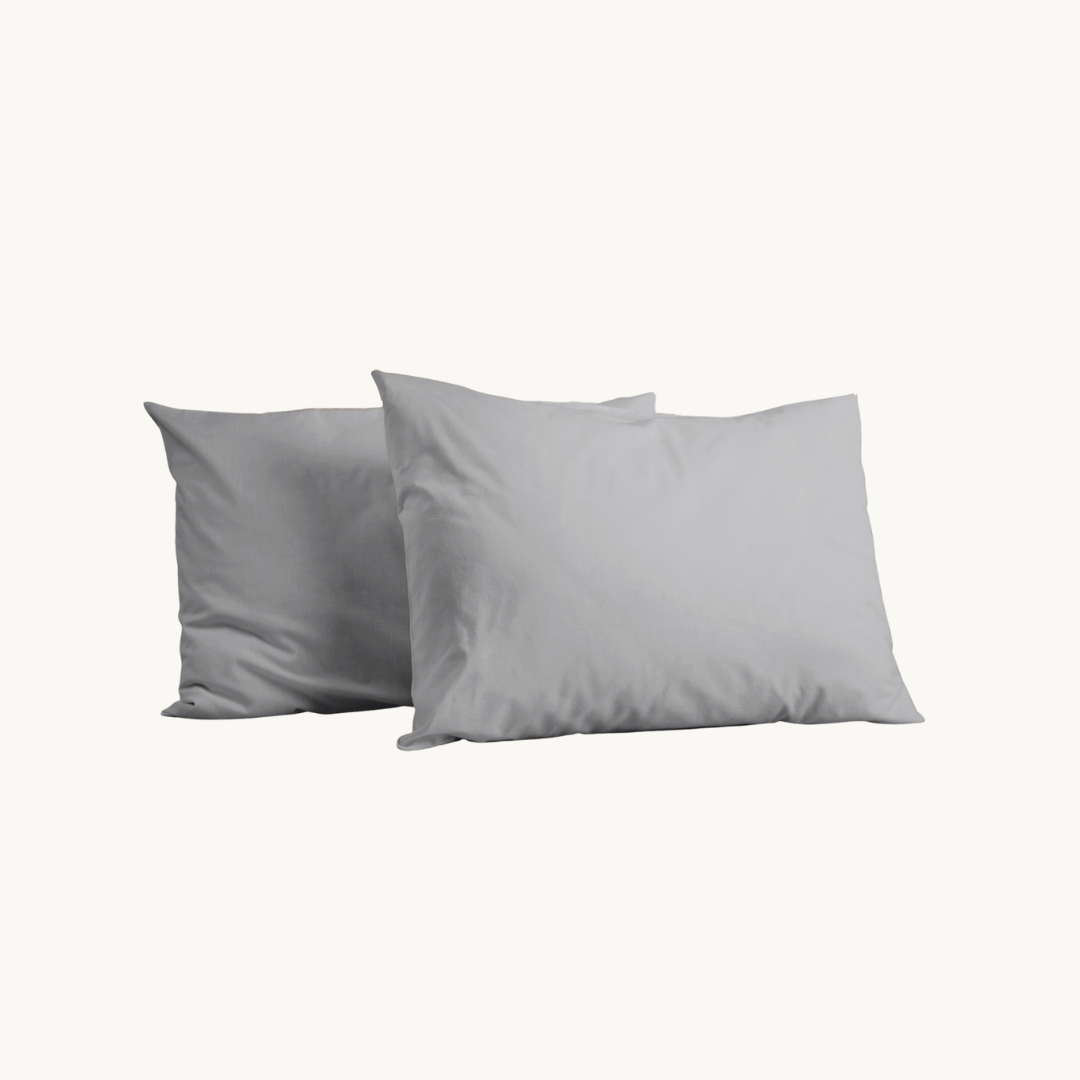 Y-NOT Kissenbezüge Grey 60x70 cm 2er-Pack