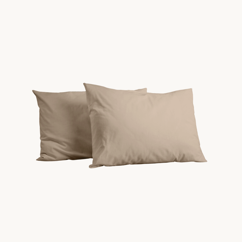 Y-NOT Kissenbezüge Taupe 60x70 cm 2er-Pack