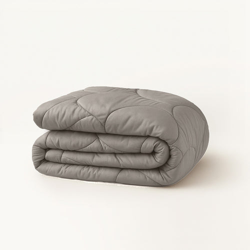 Bettdecke ohne Bezug Matt Satin™ Taupe / Grau