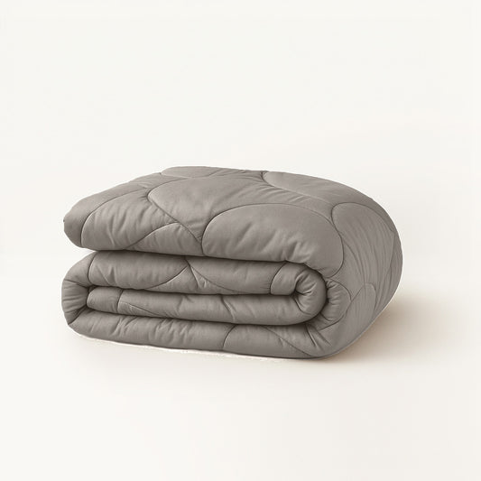 Bettdecke ohne Bezug Matt Satin™ Taupe / Grau