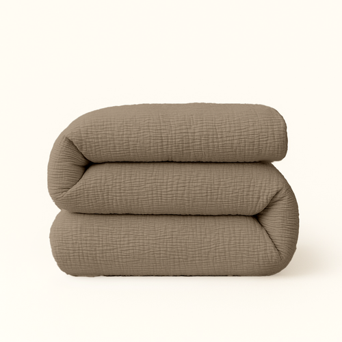 Bettdecke Ohne Bezug Micro-Musselin Taupe