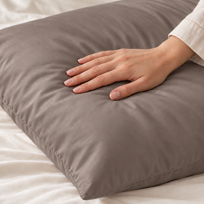 Bambus Kissenbezüge Taupe/Grau 60x70 cm 2er-Pack