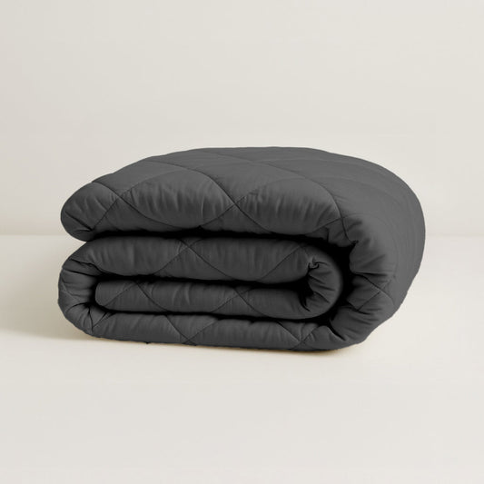 Bettdecke Ohne Bezug Matt Satin Anthrazit (220 cm Länge)