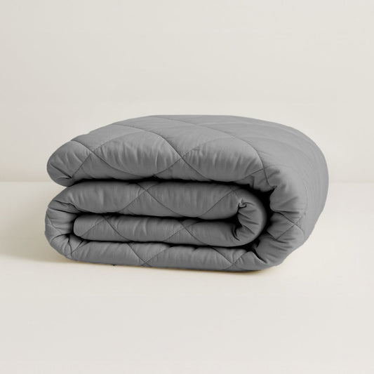 Bettdecke Ohne Bezug Matt Satin Grau (220 cm Länge)
