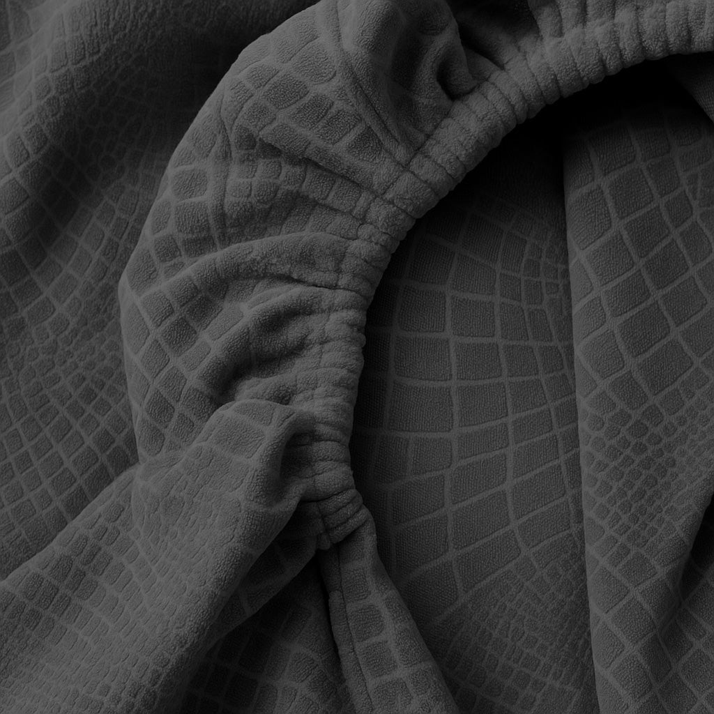 Matratzen Spannbettlaken Velvet Snake Skin – Jet Black