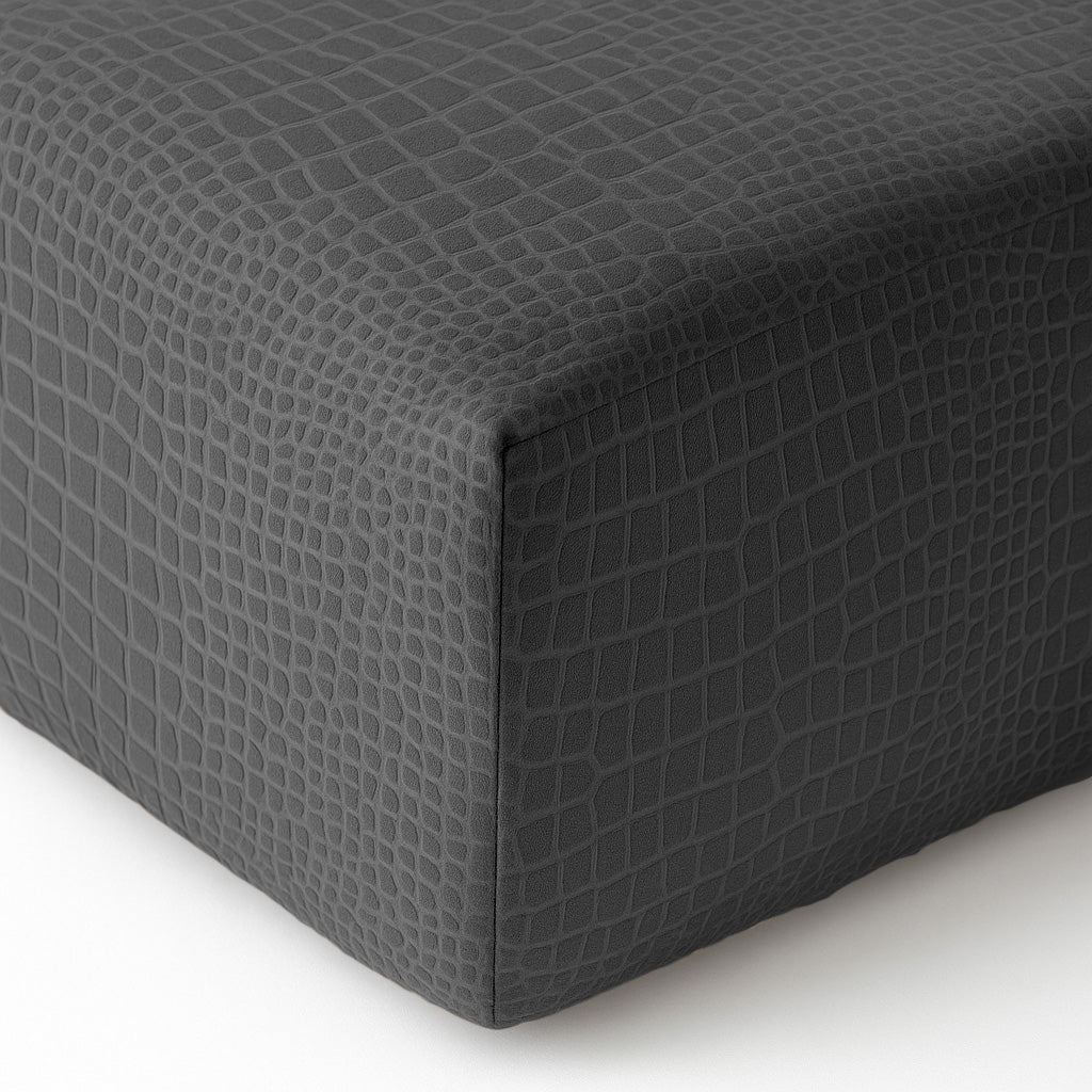 Matratzen Spannbettlaken Velvet Snake Skin – Jet Black
