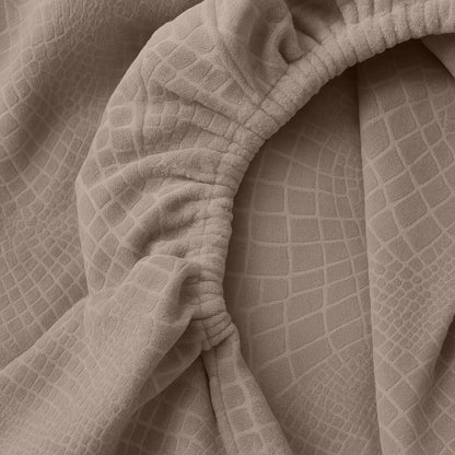 Matratzen Spannbettlaken Velvet Snake Skin – Desert Taupe