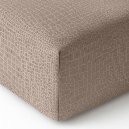 Matratzen Spannbettlaken Velvet Snake Skin – Desert Taupe