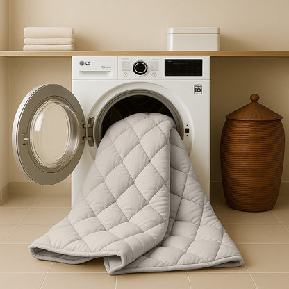 Bettdecke Ohne Bezug Matt Satin Offwhite (220 cm Länge)