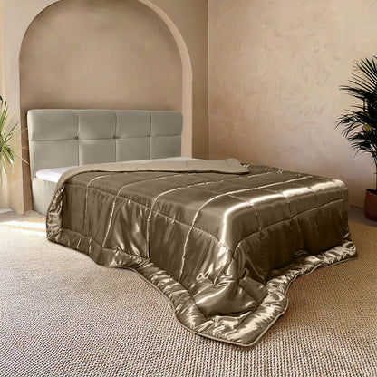 Bettdecke ohne Bezug Satin – Taupe
