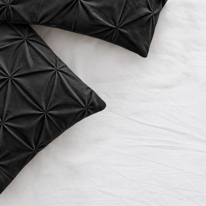 Velvet Diamond Kissenbezüge Schwarz 60x70 cm 2er-Pack