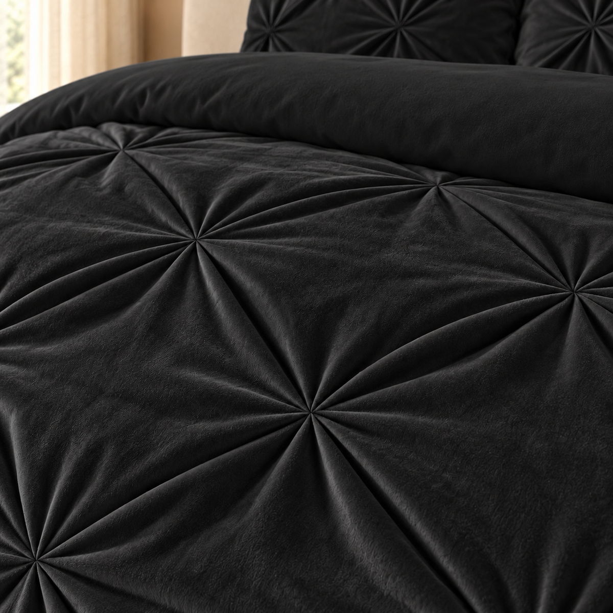 Y-NOT Velvet Diamond Dekbed Zwart
