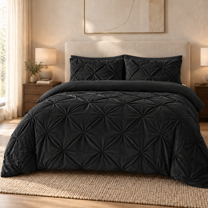 Y-NOT Velvet Diamond Dekbed Zwart