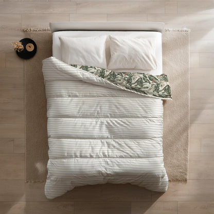 Dekbed Zonder Overtrek 2-in-1 Floral Green